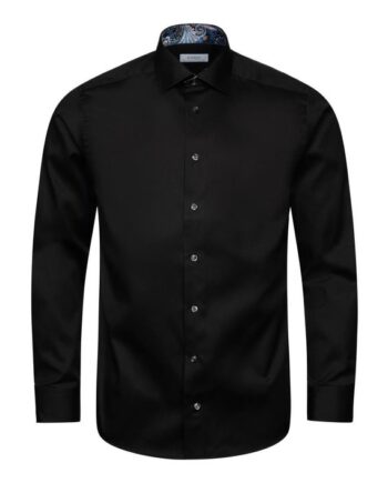 38 Floral Effect Signature Twill Shirt - Eton Shirt  - 7313584441507