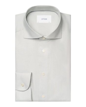 38 Melange Semi Solid Fine Twill Shirt - Eton Shirt  - 7313584199064