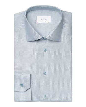 41 Semi Solid Dobby Shirt - Eton Shirt  - 7313584149977