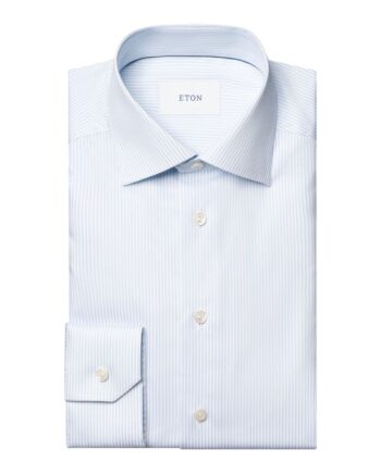 41 Bengal Striped Cotton Tencelamptrade Lyocell Shirt - Eton Shirt  - 7313584151925