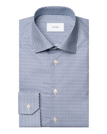 44 Micro Geometric Signature Twill Shirt - Eton Shirt  - 7313584149700