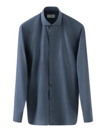 38 Houndstooth Wrinkle Free Flannel Shirt - Eton Shirt  - 7313583878489