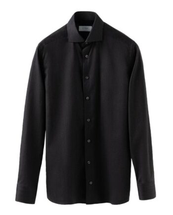 44 Herringbone Wrinkle Free Flannel Shirt - Eton Shirt  - 7313583878397