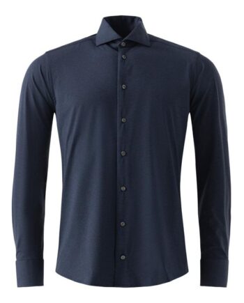 42 Melange Four Way Stretch Shirt - Eton Shirt  - 7313583881229