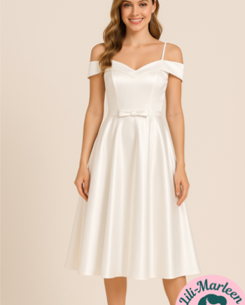 Konfirmations Kjole Fanny Satinkjole - Jeans
