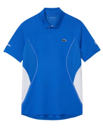 Blå Lacoste Tennis Novak Djokovic Ultra Dry Polo Shirt Saphir Blue - Lacoste Shirt