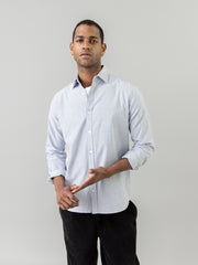 Light Blue Mmgmarco Oxford Stripe Shirt - Shirt  - 5715591271429