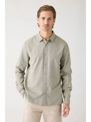 1068 Burned Oli Light Twill Shirt - Shirt  - 5715356373290