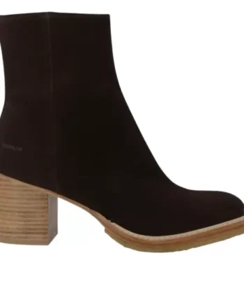 DARK BROWN Angulus Block Heel Boot With Zipper 7696 1018187 - Angulus SkoSneaksers  - 5714408883503