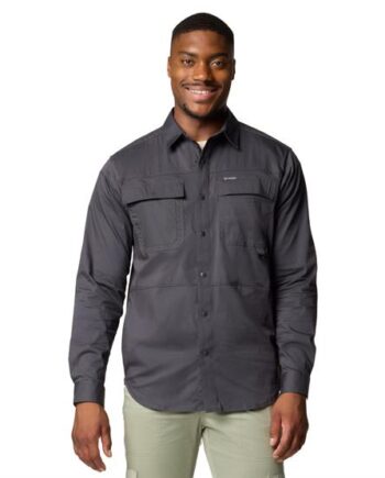 Columbia Mens Landroamer Twill Shirt Shark - Shirt  - 195982359953