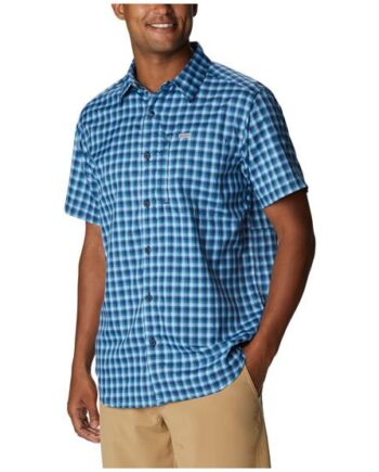 Columbia Silver Ridge Utility Shirt Mens Navy Plaid - Shirt  - 195978359424