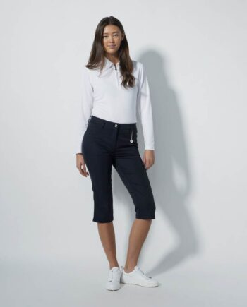 Sort Daily Sports Lyric Cropped Dame Bukser Black Str - Daily Sports Jeans  - 7314341306015