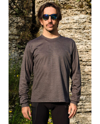 Sort Giordana Gravel Uld Shirt Lange Ærmer Str - Giordana Shirt  - 840323415590