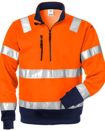 Hi Vis Orange/M Kansas Fristads Vis Sweatee Shirt Vis Orange Marine - Shirt  - 7322301576484