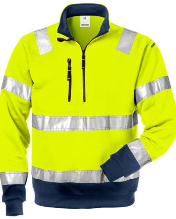 Hi Vis Gul/Mari Kansas Fristads Vis Sweatee Shirt Vis Gul Marine - Shirt