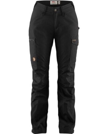 Sort Fjallraven Kaipak Trousers Curved Kvinder Damer Black Bukser - Fjällräven Jeans  - 7323450582210