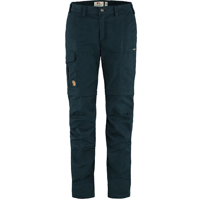 Mørkeblå Fjallraven Karla Pro Zip Off Trousers Woman Dark Navy Bukser - Fjällräven Jeans - 7323450496203
