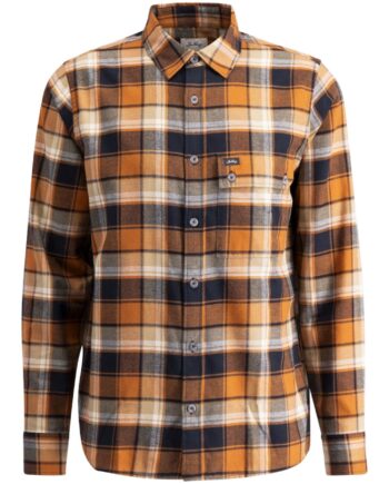 Brick Lundhags Jarpen Plaid Flannel Shirt Skjorte Herre Orange - Lundhags Shirt  - 7045952979571