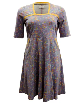 Lilla Plus Size Kjole Genkei Lavender Flower - Amamiko Jeans