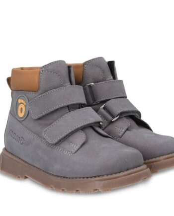 Memo Malmo, Gråbrun Let Foret Velcrosko Med Ekstra Støtte - Memo SkoSneaksers