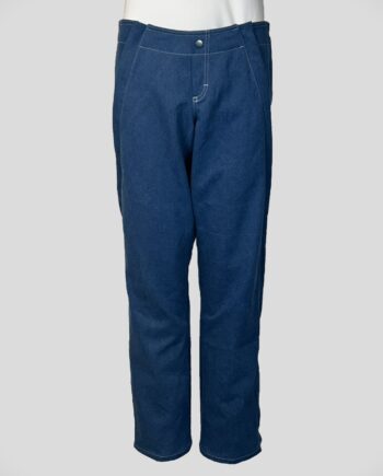 Blå Denim Bukser Til Kørestol Str Med Skrå Gennemgående Lynlåse Lagervare Daro - Daro Jeans