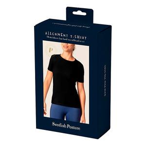 Sort Swedish Posture Shirt Alignment Cotton Black Kvinde Flere Størrelser - Swedish Posture Shirt  - 7350059821051