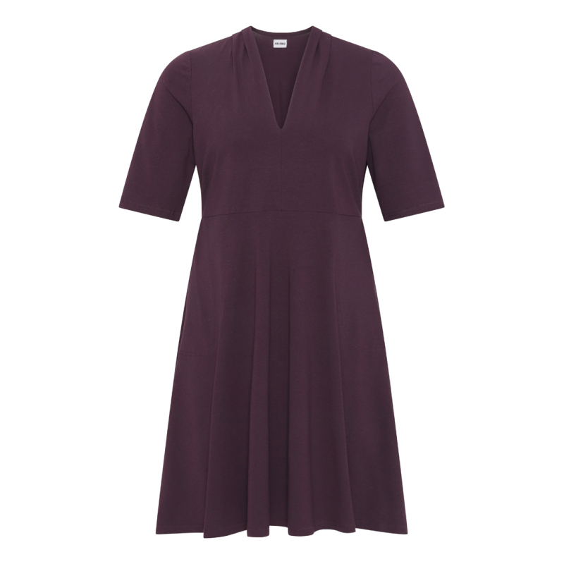 Lilla Takasaki Kjole Aubergine - Amamiko Jeans