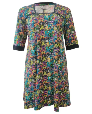 Blå Plus Size Kjole Tokyo Monster - Amamiko Jeans