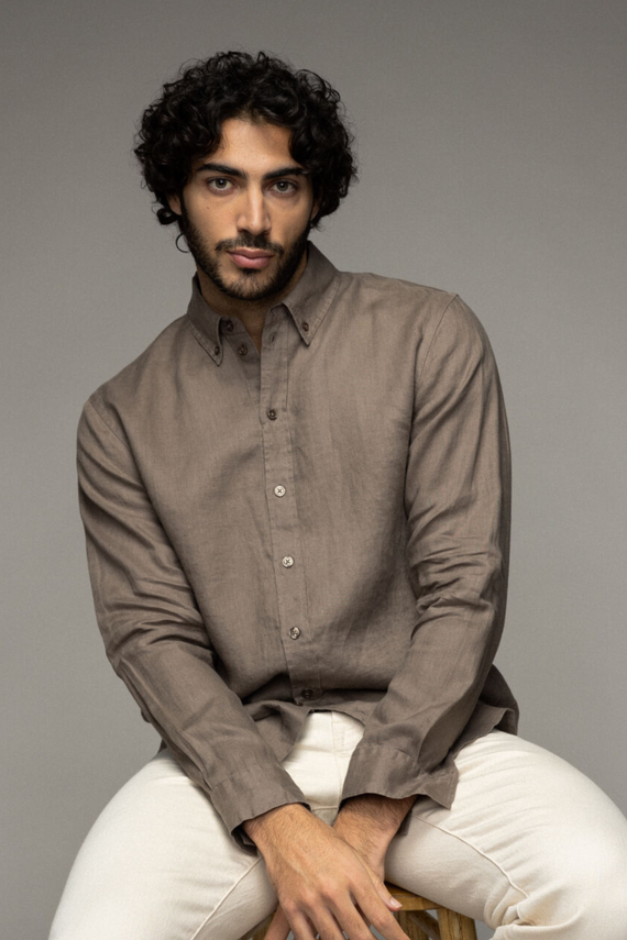 XL Mmgtheo Linen Shirt - Mos Mosh Shirt - 5715591153688