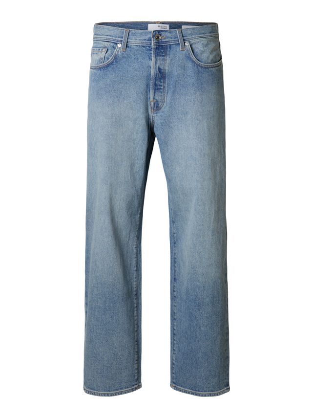 Blå Slh220 Loose Kobe 3501 Wash Jns - Selected Jeans - 5715673568355