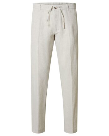 Brun Slh196 Straight Leroy Linen Bld Pnt - Selected Jeans  - 5715733618341