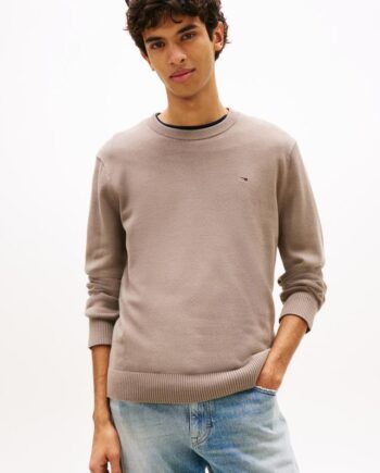 Grå Tjm Slim Ess Light Sweater Ext - Tommy Jeans Jeans  - 8721337026762