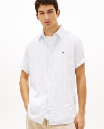 3XL Tjm Reg Seersuckr Ptrn Shirt Ext - Tommy Jeans Shirt  - 8721289975200