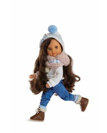 Hvid Berjuan Eva 5823 Artikuleret Dukke Med Jeans Trøje - Berjuan Jeans  - 8421560058232