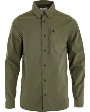 Grøn Fjallraven Mens Abisko Hike Shirt Laurel Green 625 Large - Fjällräven Shirt  - 7323451160974