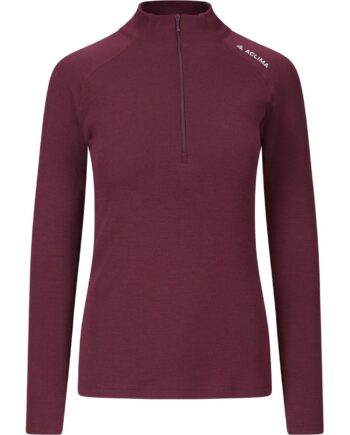 Lilla (FIG) Aclima Womens Warmwool Mock Neck Shirt Lilla Fig Large - Aclima Shirt  - 7034041130801