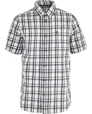 Hvid Fjallraven Mens Vik Lite Shirt Chalk White Dark Navy 113 555 Large - Fjällräven Shirt  - 7323451162565