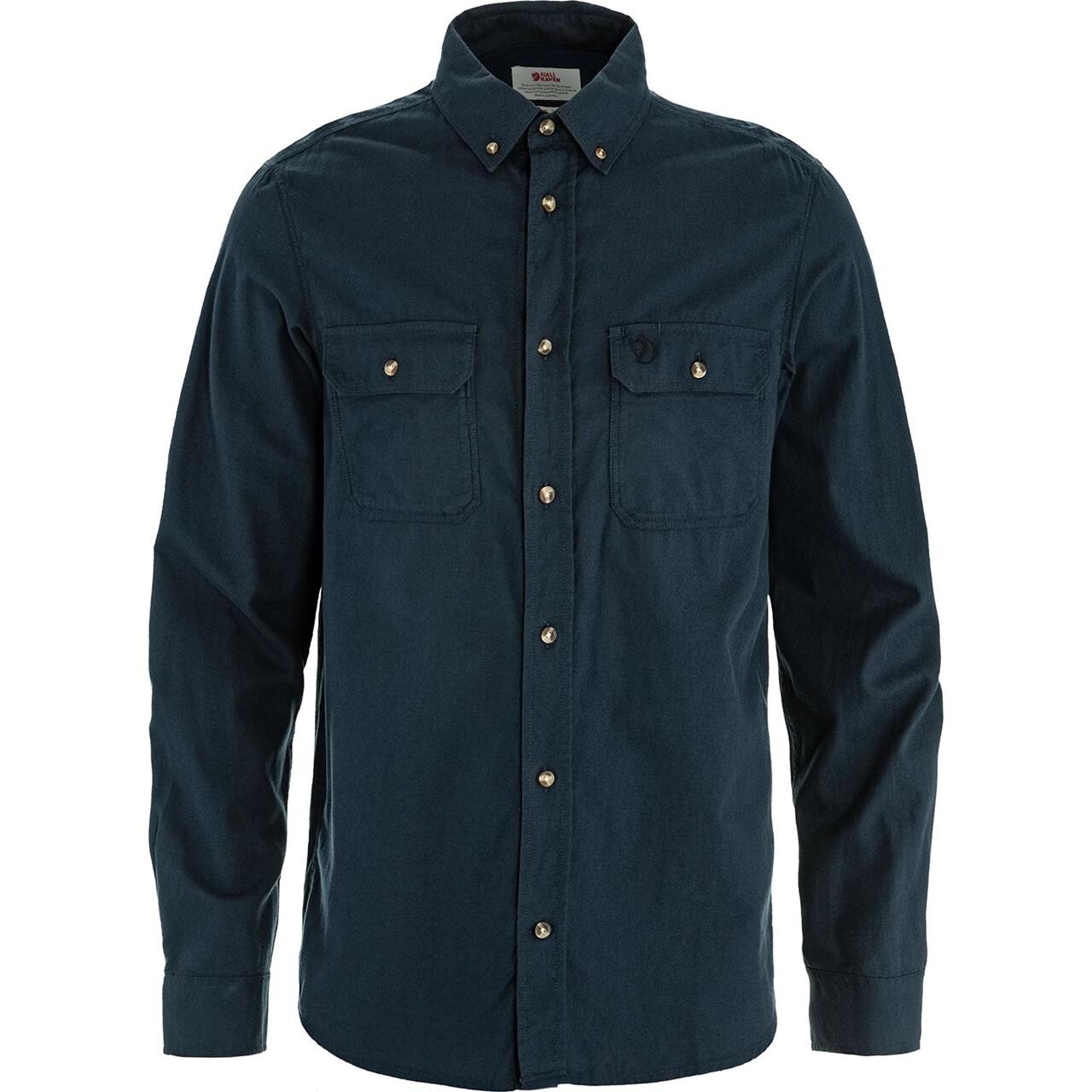 Blå (DARK NAVY/ Fjallraven Mens Vik Lite Flannel Shirt Blå Dark Navy 555 Large - Fjällräven Shirt - 7323451148422
