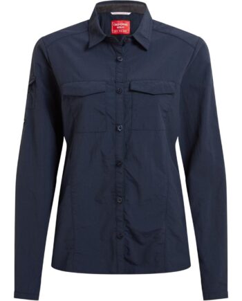Blå (BLUE NAVY) Craghoppers Womens Nosilife Adventure Shirt Iii Blå Blue Navy - Craghoppers Shirt  - 5063260103893