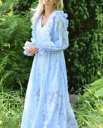 282 Blå View Kjole Floretta Maxi Light Blue - A-view Jeans  - 5714711447294