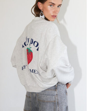 13 Light Grå Me Lollys Laundry Sweatee Shirt Sydney Strawberry Light Grey Melange - Lollys Laundry Shirt  - 5712793448932