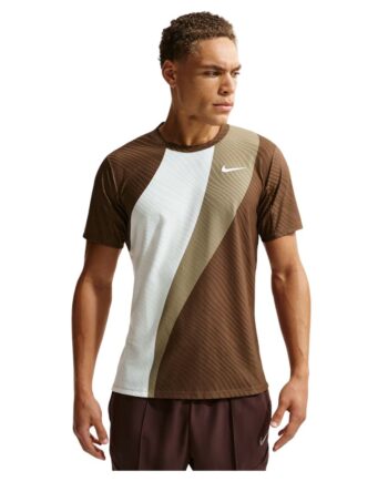 Hvid Nike Court Dri Fit Slam Shirt Sail Dark Hazel - Nike Shirt