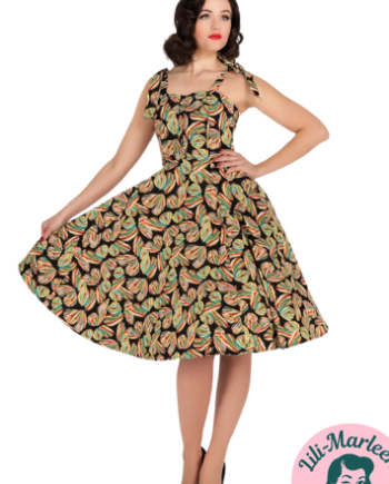 50r Kjole Swingkjole Butterfly Prism Farverig Sommerkjole Med Regnbue Sommerfugle - Jeans