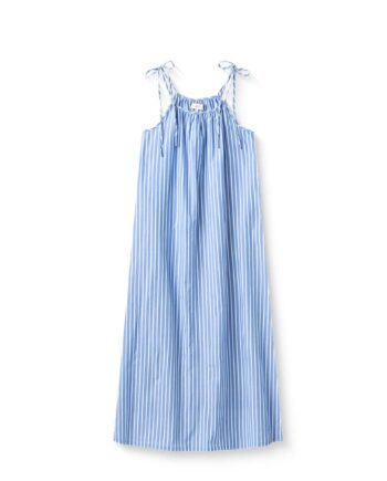 Blå Studio Feder Rigmor Kjole Stribet - Studio Feder Jeans