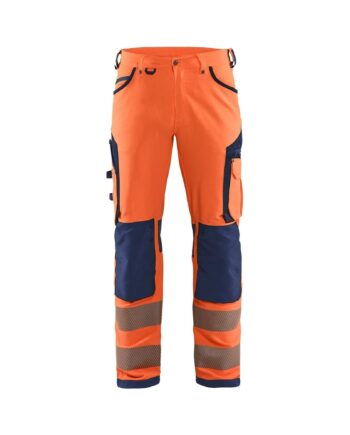 BlÅklder 1197 High Vis Buks Vejs Stretch Herre High Vis Orange Marineblå C44 Bukser Arbejdstøj Beklædning Vis - BlÅklÄder Jeans  - 7330509840795