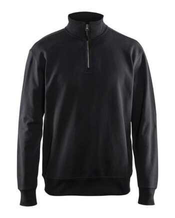 Sort BlÅklder 3369 Sweatee Shirt Half Zip Herre Sweatee Shirt BlÅklder Herre - BlÅklÄder Shirt  - 7330509469712