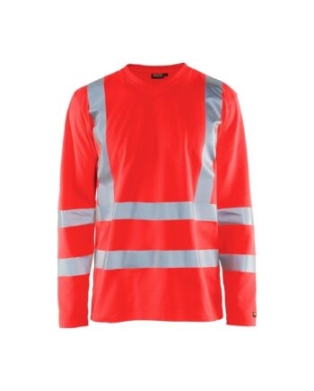 BlÅklder 3381 High Vis Shirt Lang ærme Herre High Vis Rød Shirts BlÅklder 13758 Upf - BlÅklÄder Shirt  - 7330509811306