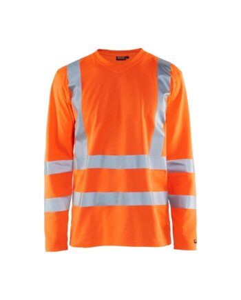 BlÅklder 3381 High Vis Shirt Lang ærme Herre High Vis Orange Shirts BlÅklder 13758 Upf - BlÅklÄder Shirt  - 7330509369210