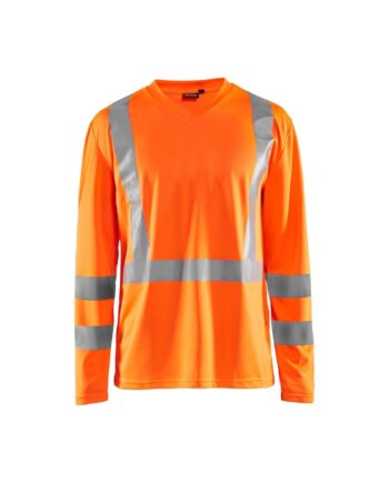 BlÅklder 3383 High Vis Shirt Lang ærme Herre High Vis Orange Shirts BlÅklder 13758 Upf - BlÅklÄder Shirt  - 7330509380024