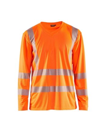 BlÅklder 3385 High Vis Shirt Lang ærme Herre High Vis Orange Shirts BlÅklder 13758 Upf - BlÅklÄder Shirt  - 7330509524046